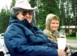 Klaus and Ty Watching Parade